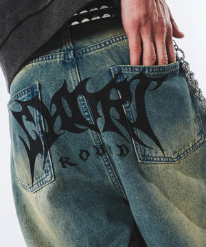 トライバルデニムパンツ