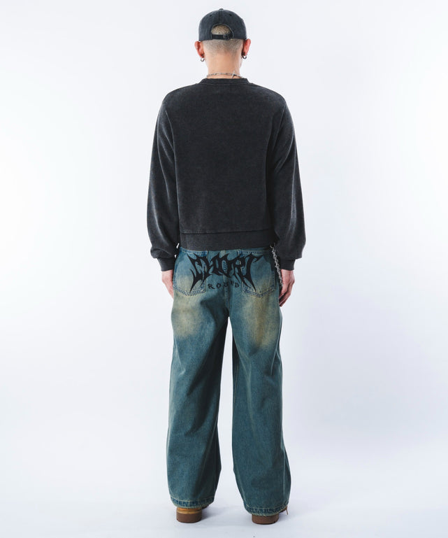 デニム中濃加工 モデル：180cm L着用