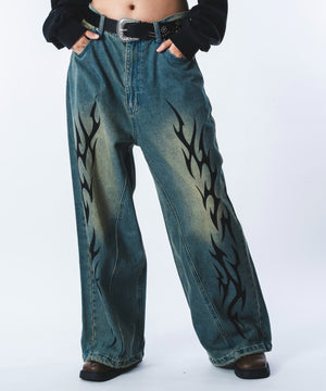 デニム中濃加工 モデル：172cm L着用