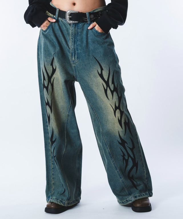 デニム中濃加工 モデル：172cm L着用