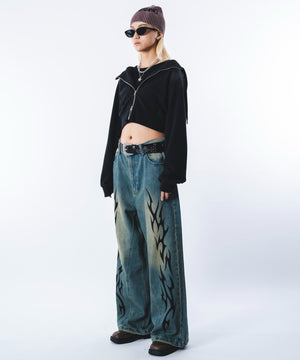 デニム中濃加工 モデル：172cm L着用