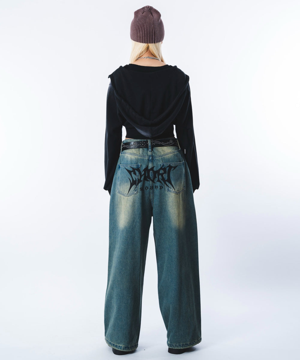 デニム中濃加工 モデル：172cm L着用