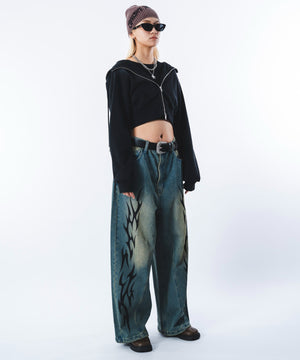 デニム中濃加工 モデル：172cm L着用