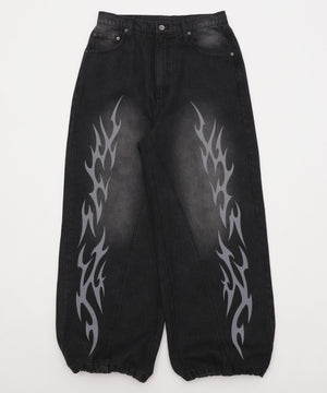 トライバルデニムパンツ