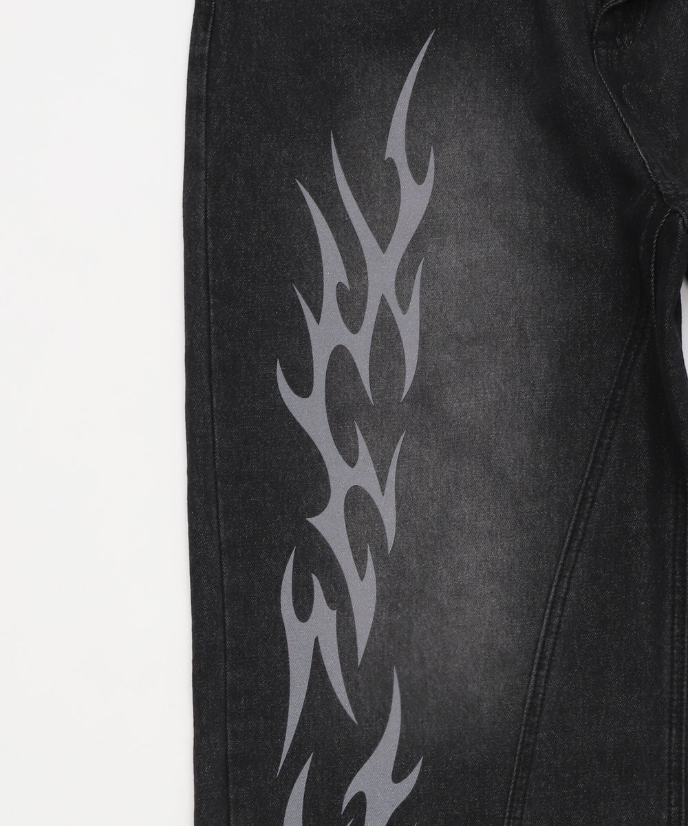 トライバルデニムパンツ