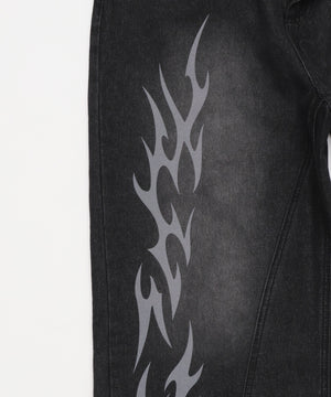 トライバルデニムパンツ