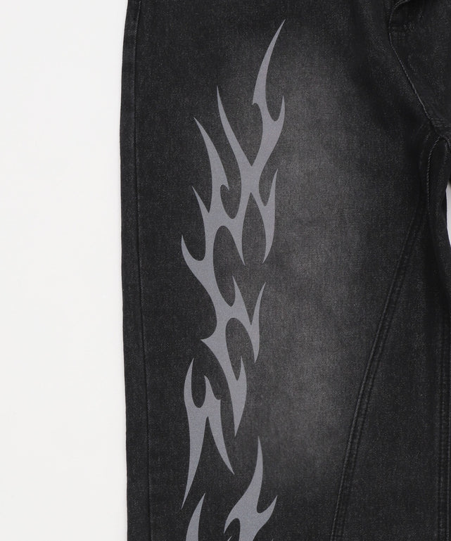 トライバルデニムパンツ