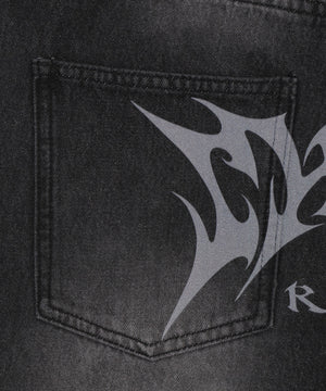 トライバルデニムパンツ