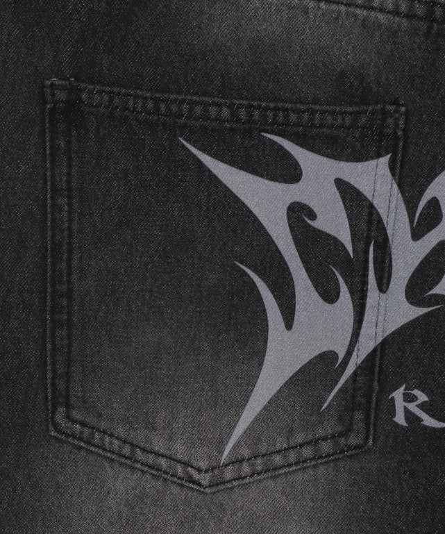 トライバルデニムパンツ