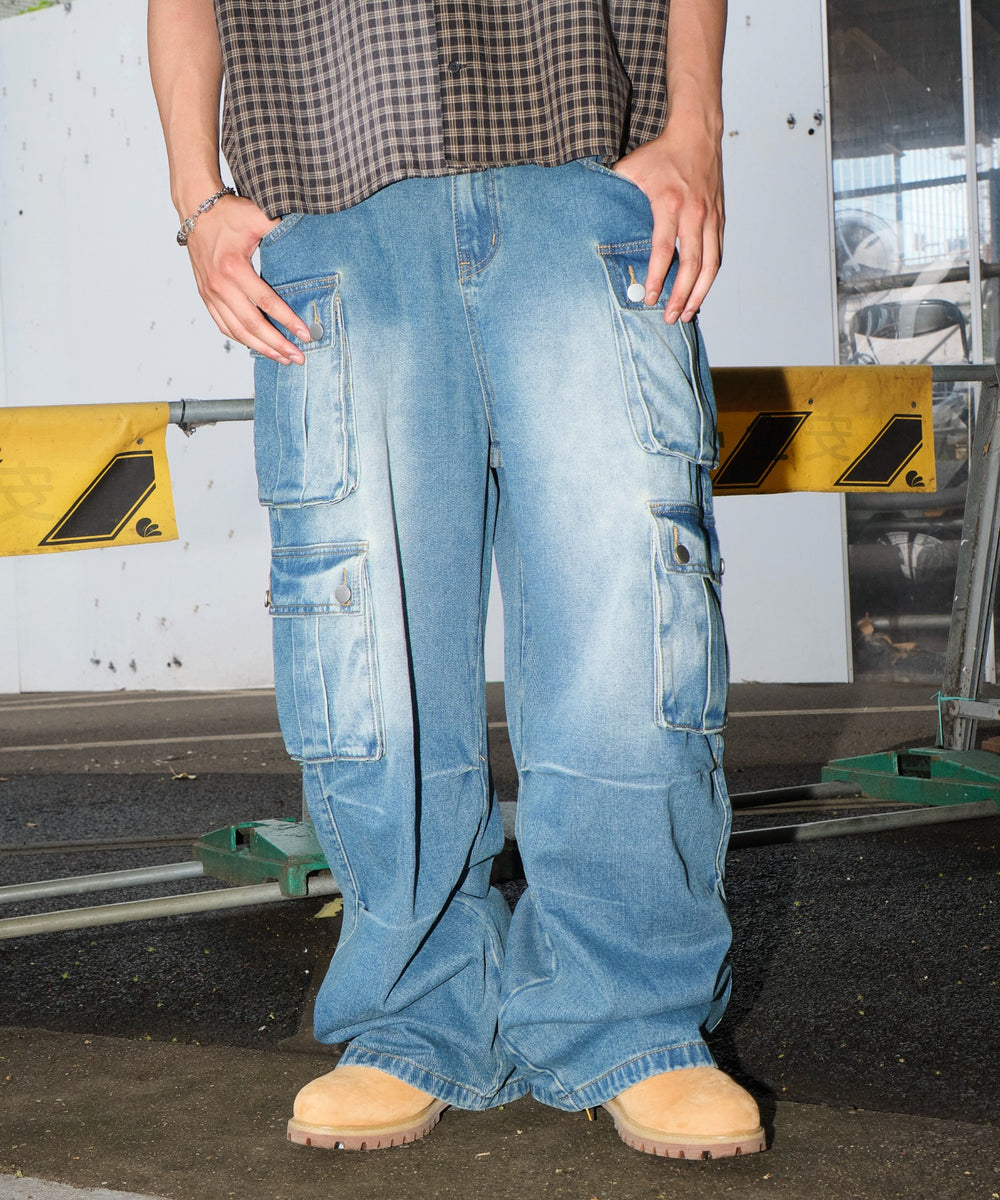 デニム中濃加工 モデル：178cm L着用