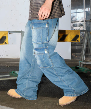 デニム中濃加工 モデル：178cm L着用