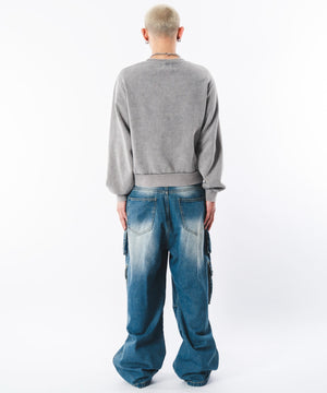 デニム中濃加工 モデル：180cm L着用