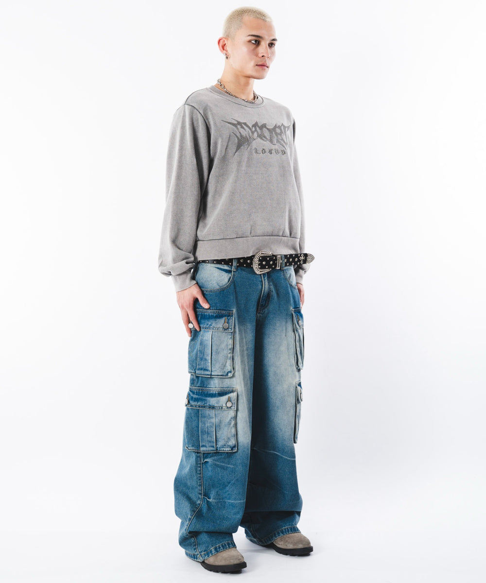 デニム中濃加工 モデル：180cm L着用