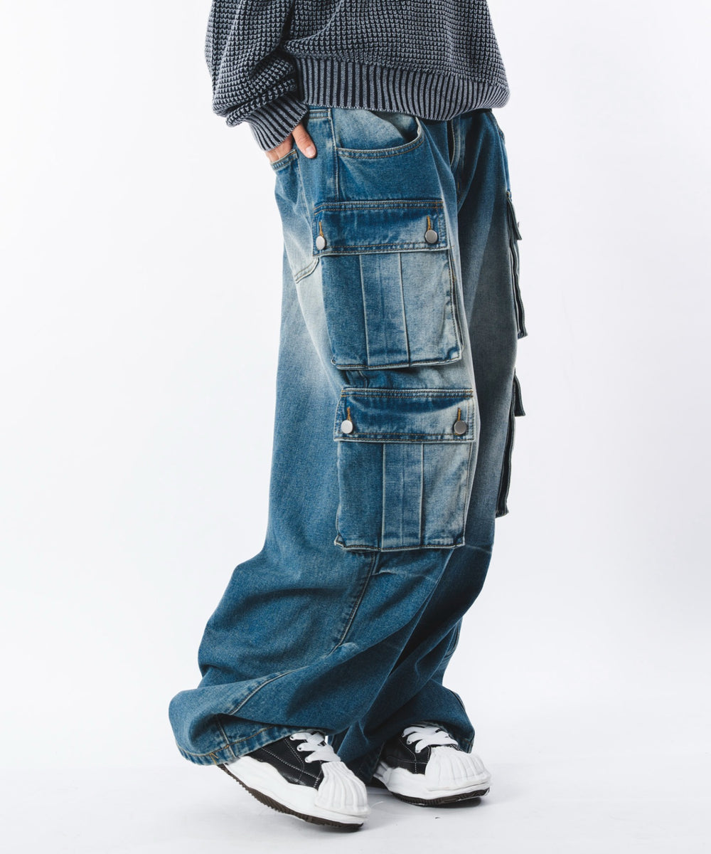 デニム中濃加工 モデル：172cm L着用