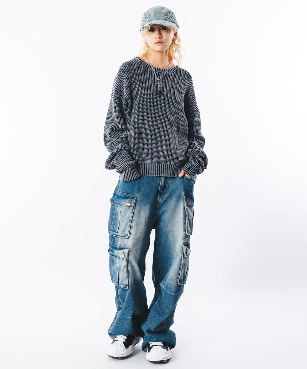 デニム中濃加工 モデル：172cm L着用