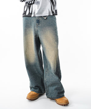 デニム中濃加工 モデル：180cm L着用