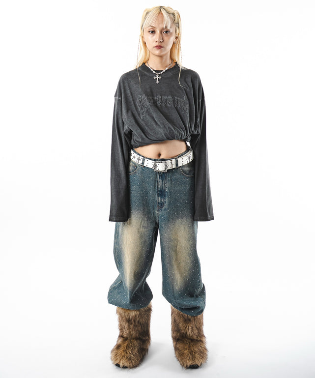 NOUBLIE PAS(ヌーブリーポー)ラインストーン バギーデニム　L NOUBLIE PAS(ヌーブリーポー)商品ページ - Infinity Stone Jeans