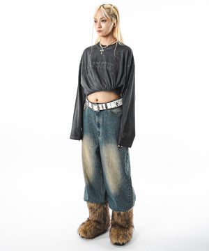 デニム中濃加工 モデル：172cm L着用