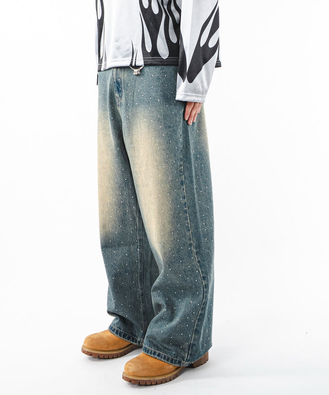 デニム中濃加工 モデル：180cm L着用