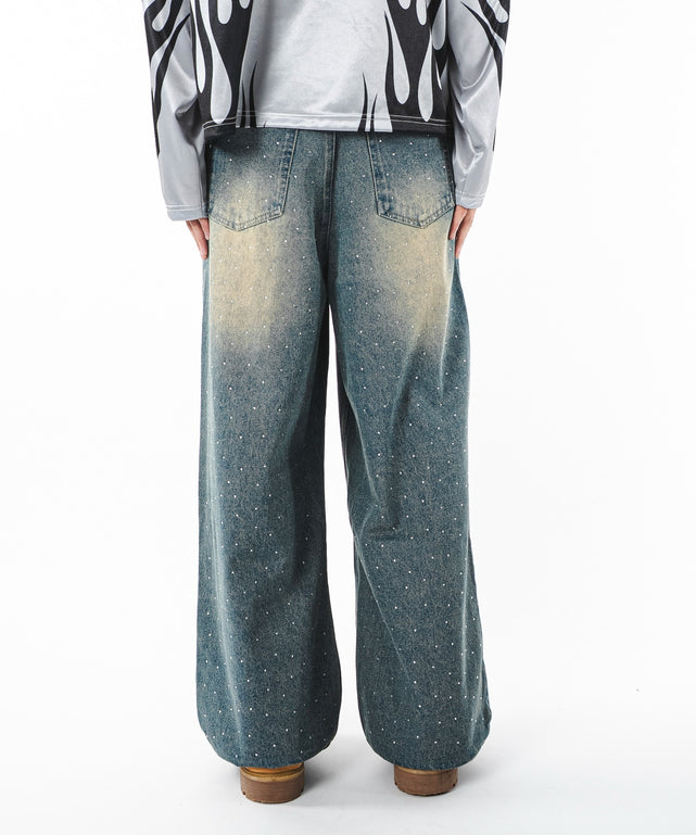 デニム中濃加工 モデル：180cm L着用