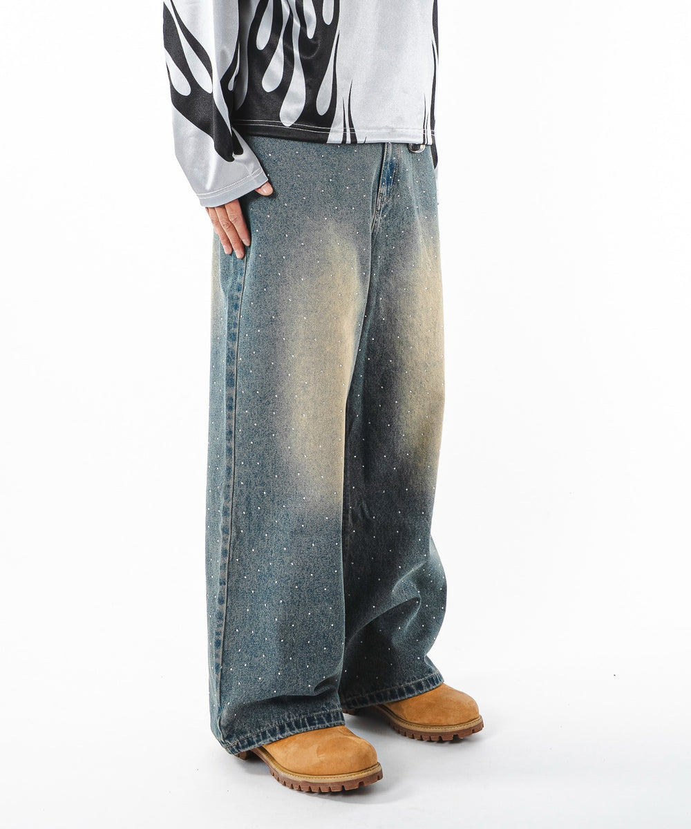 デニム中濃加工 モデル：180cm L着用