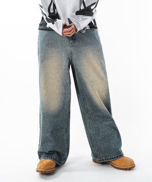 デニム中濃加工 モデル：180cm L着用