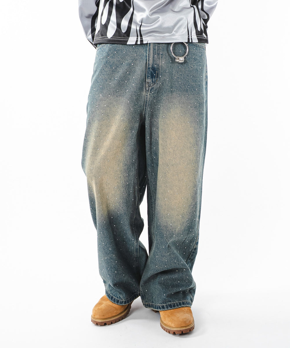 デニム中濃加工 モデル：180cm L着用