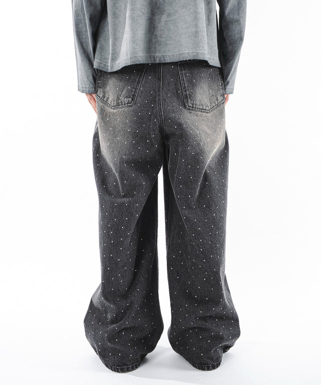 【値段交渉あり】AFB バギースタッズデニムパンツ 値段交渉あり】AFB バギースタッズデニムパンツ 値段交渉あり