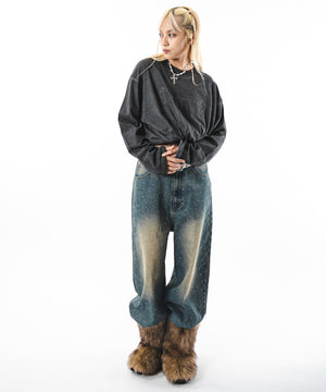 デニム中濃加工 モデル：172cm L着用