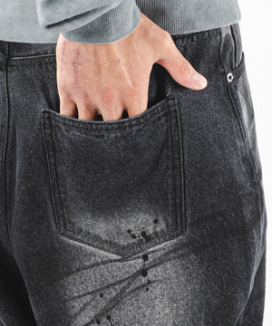 スーパーバギーダーティデニムパンツ