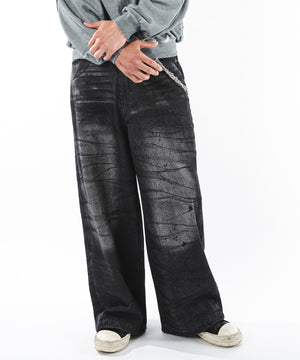 スーパーバギーダーティデニムパンツ