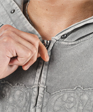 パウダーブリーチスタッズZIPパーカー