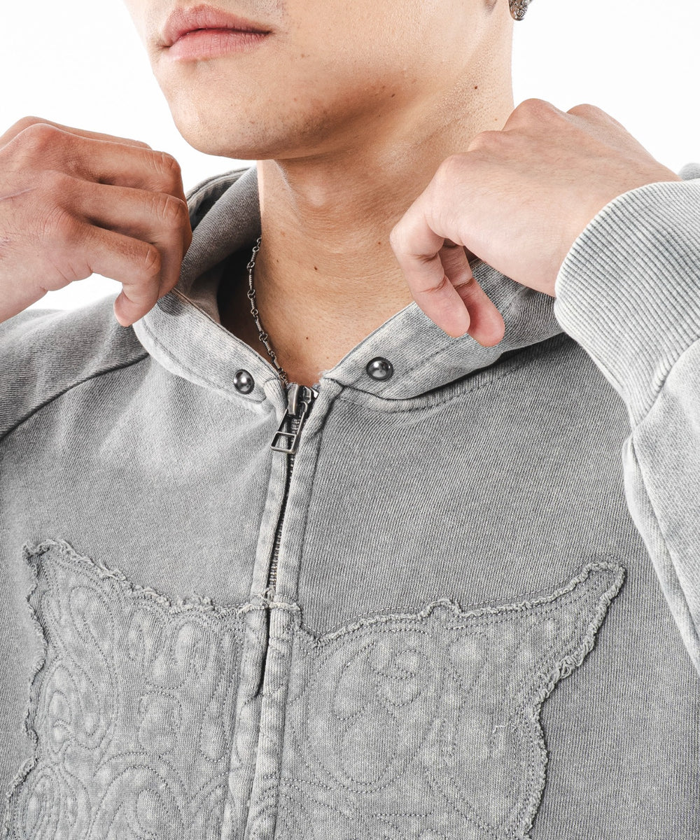 パウダーブリーチスタッズZIPパーカー