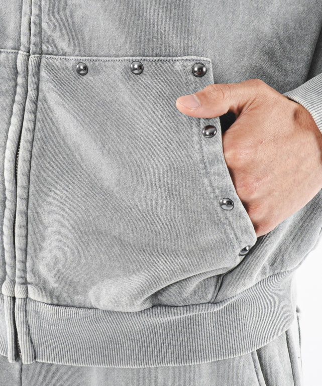 パウダーブリーチスタッズZIPパーカー