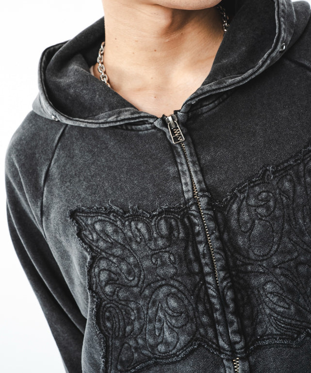 パウダーブリーチスタッズZIPパーカー