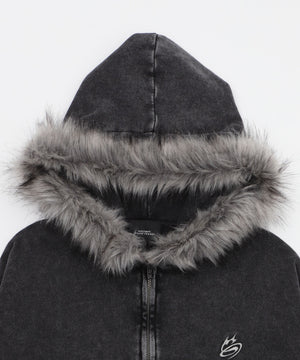 MA55IVE　ファーグラフィックZIPパーカー