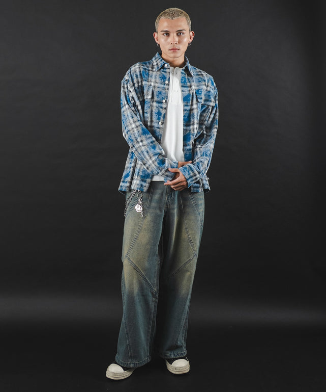 デニム中濃加工 モデル：180cm L着用