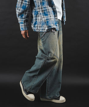 デニム中濃加工 モデル：180cm L着用