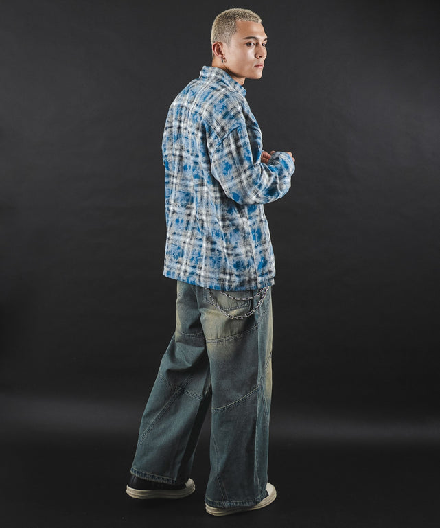 デニム中濃加工 モデル：180cm L着用