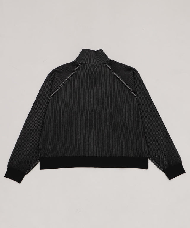 ショートグラフィックニットブルゾン