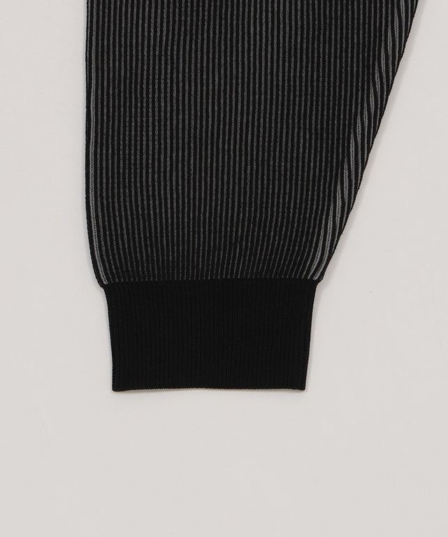 ショートグラフィックニットブルゾン