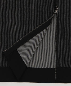 ショートグラフィックニットブルゾン