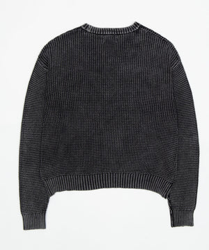 コンパクトフィットワッフルニットプルオーバー