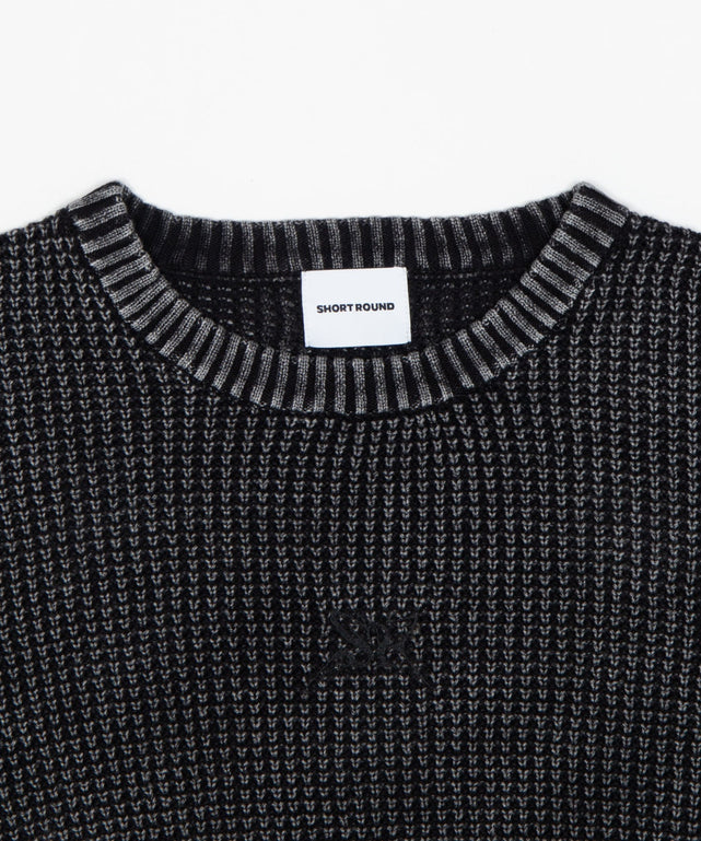 コンパクトフィットワッフルニットプルオーバー