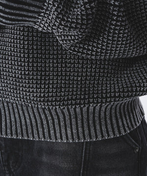 コンパクトフィットワッフルニットプルオーバー