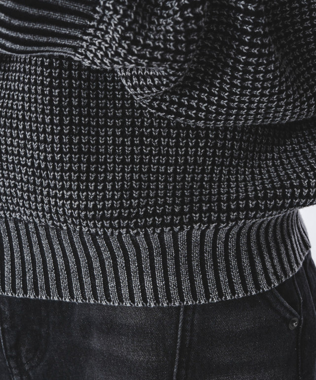 コンパクトフィットワッフルニットプルオーバー