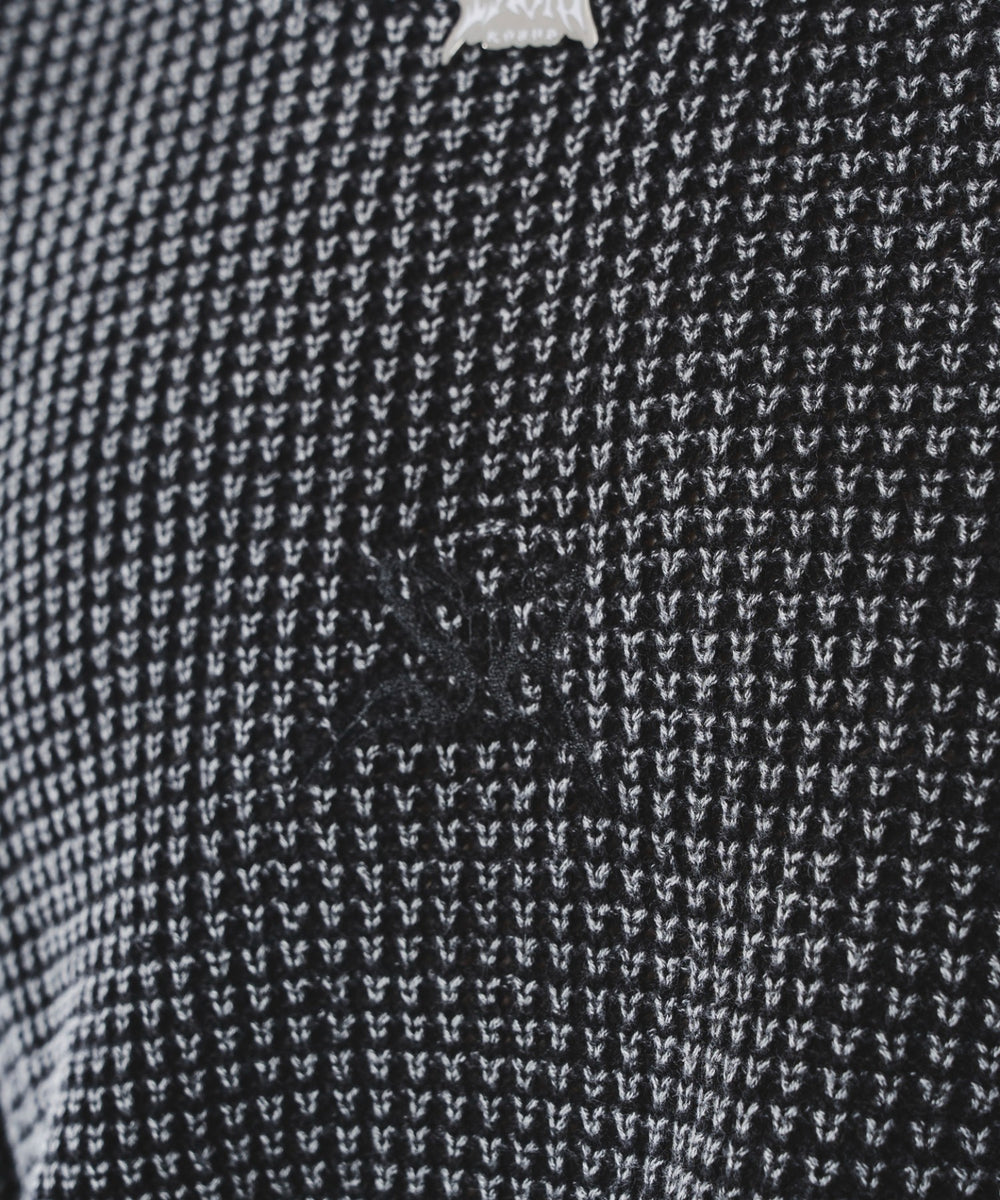 コンパクトフィットワッフルニットプルオーバー