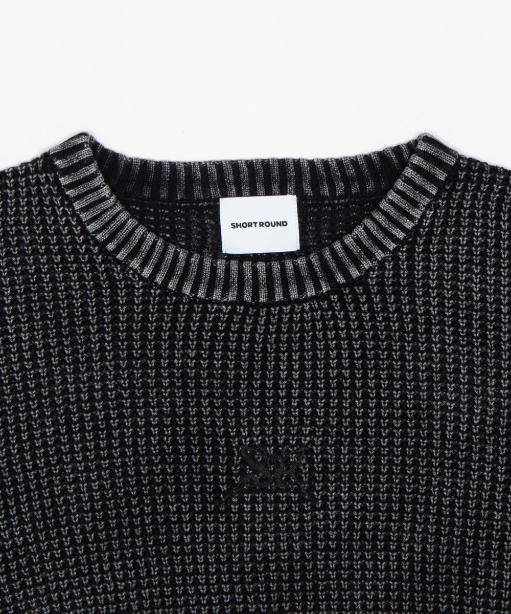 コンパクトフィットワッフルニットプルオーバー