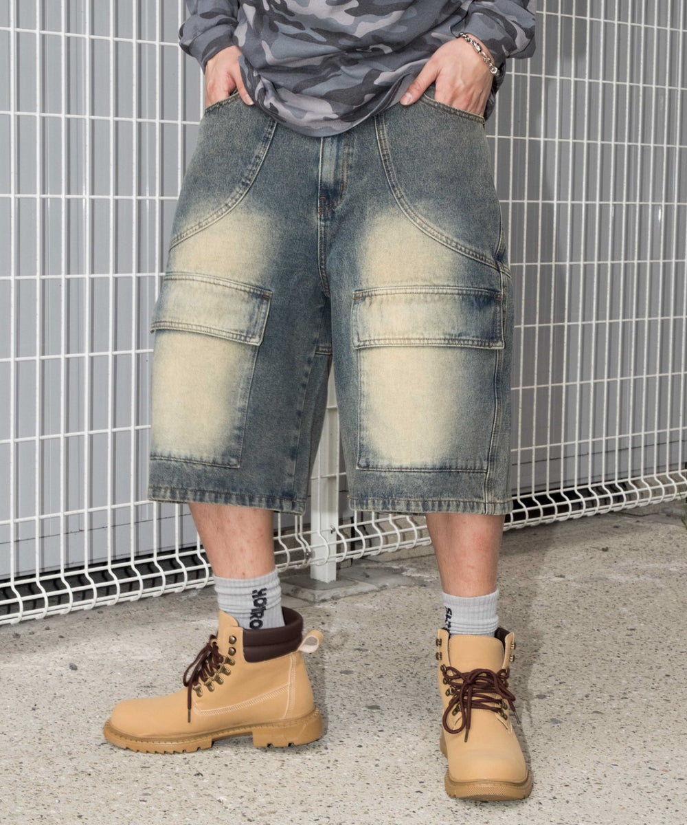 デニム淡加工 モデル：178cm L着用