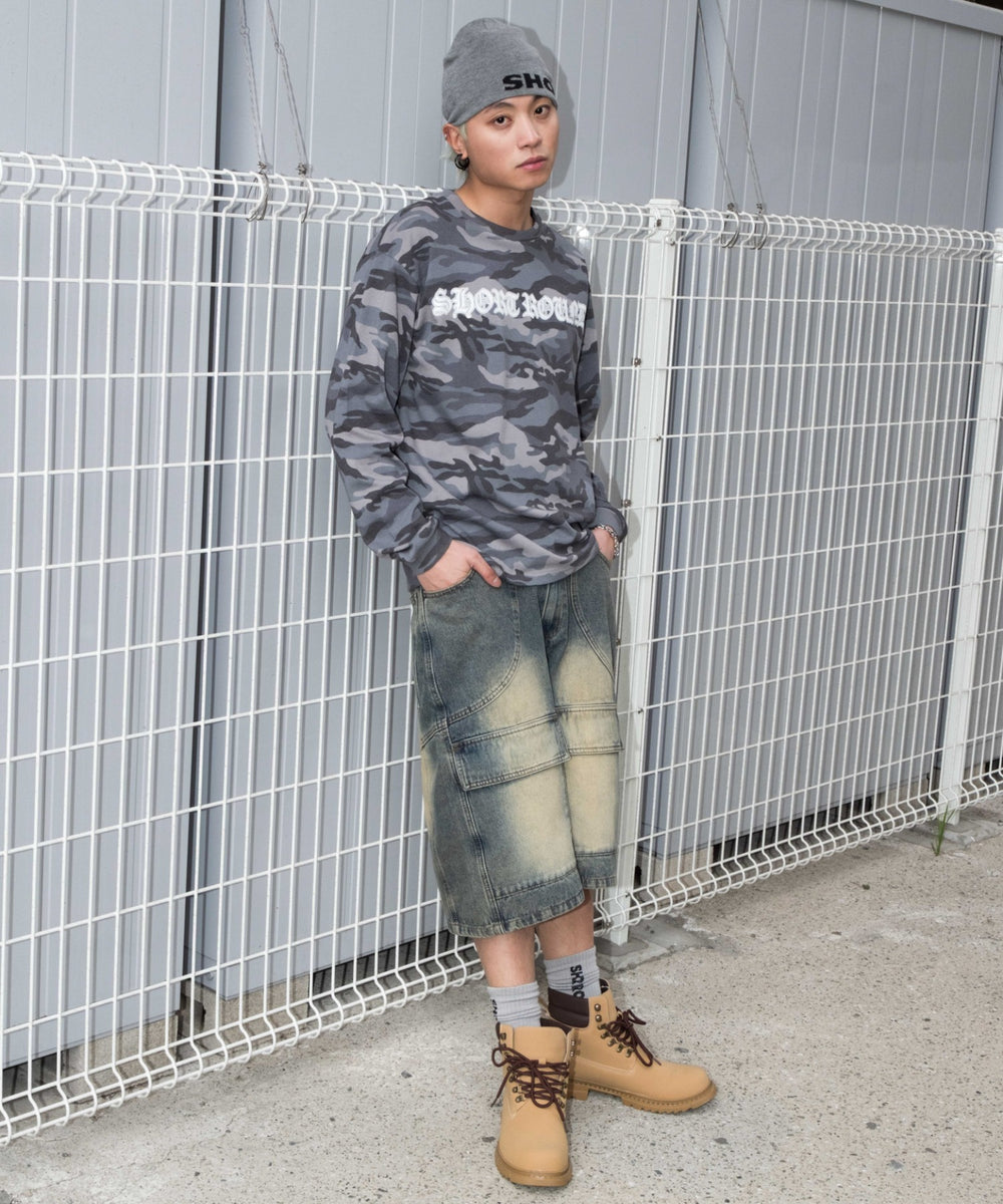 デニム淡加工 モデル：178cm L着用